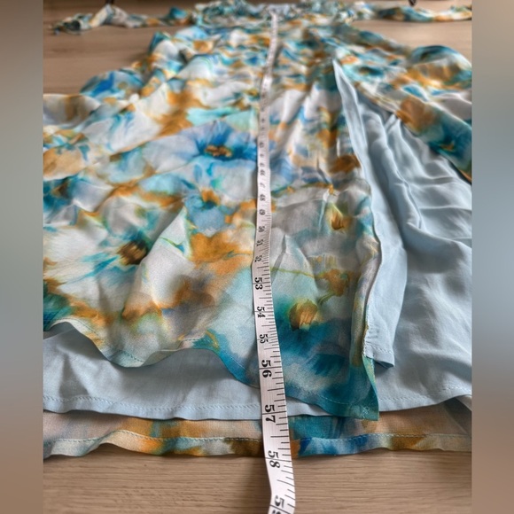 NWT Rays for Days Free People Wisteria Watercolor Midi Dress Blue Size S Small - Picture 15 of 15